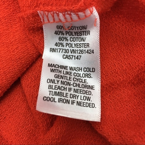 XHILARATION Top Sweatshirt Metallic Foil Scoop Neck Roll Tab 3/4 Sleeves Medium - Picture 9 of 12